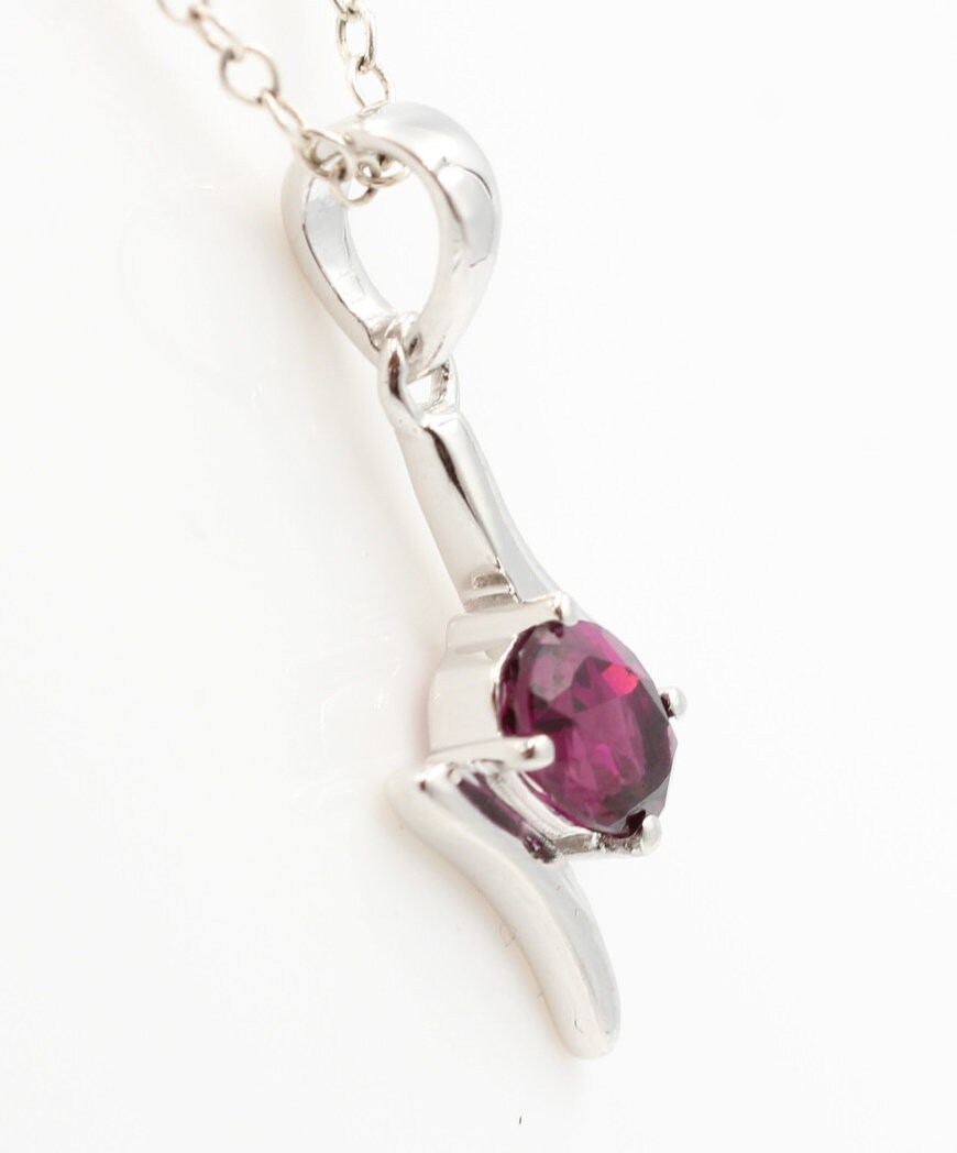 0,72 Carat Rhodolith Anhänger 925  Silber  Rhodolith Granat Schmuck