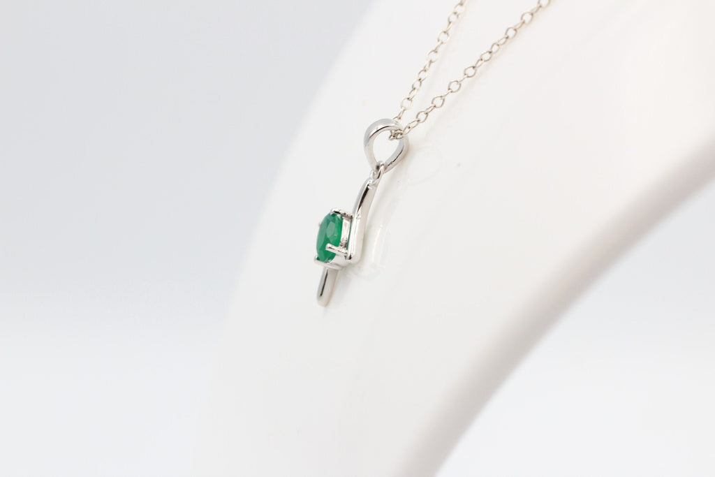 0,72 Carat grüner Onyx Anhänger 925 Silber grüner Onyx Schmuck