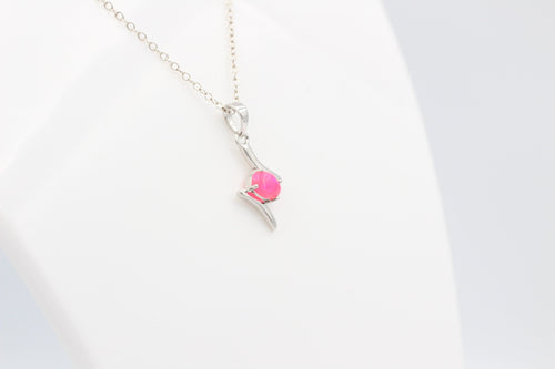 0,72 Carat pinker Äthiopischer Opal Anhänger 925 SilberSchmuck