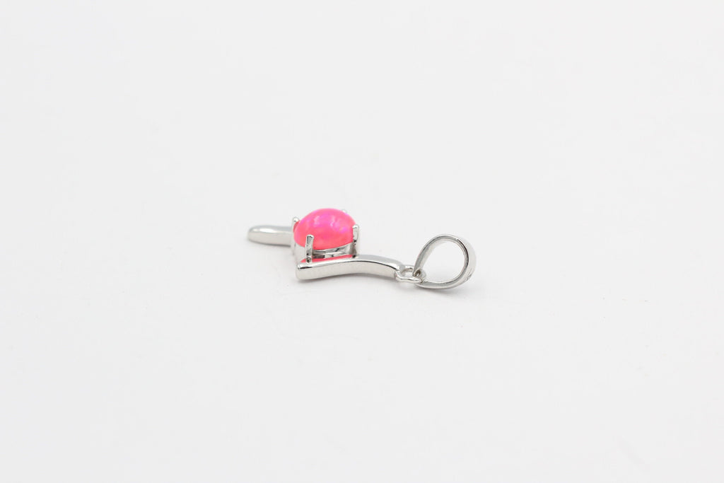 0,72 Carat pinker Äthiopischer Opal Anhänger 925 SilberSchmuck