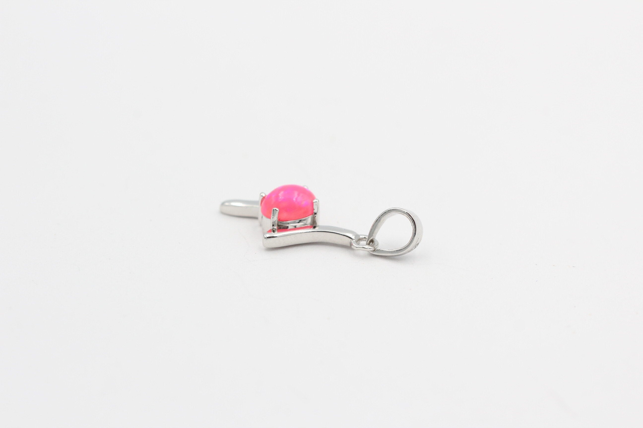 0,72 Carat pinker Äthiopischer Opal Anhänger 925 SilberSchmuck