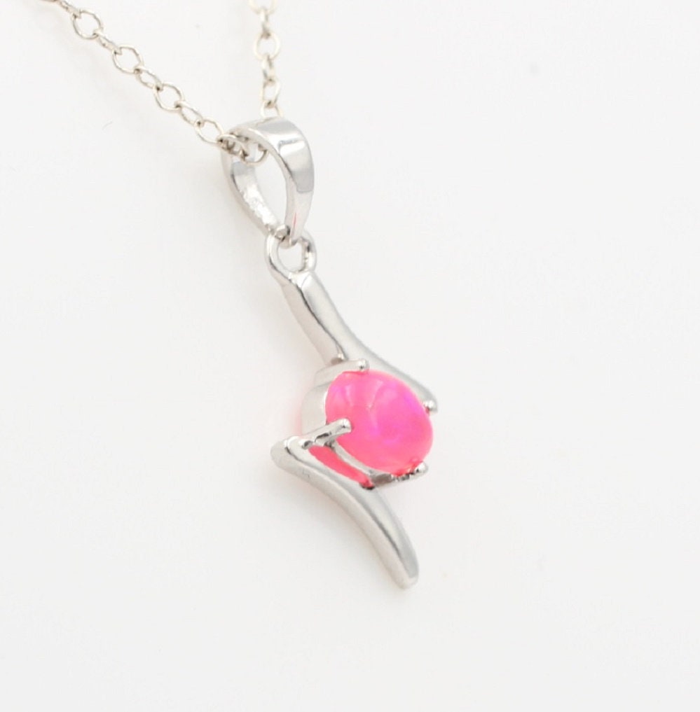 0,72 Carat pinker Äthiopischer Opal Anhänger 925 SilberSchmuck