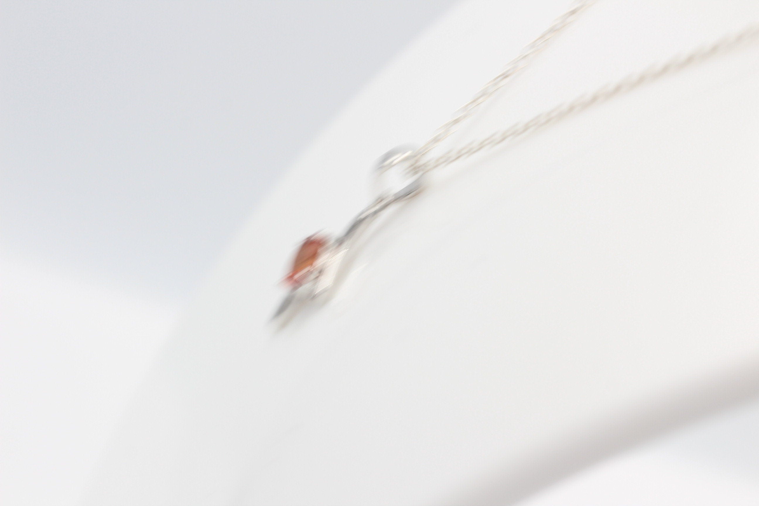 0,72 Carat orange Saphir Anhänger 925 Silber Saphiranhänger
