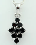 1,75 Carat schwarzer Onyx Anhänger 925 Silber Onyxanhänger