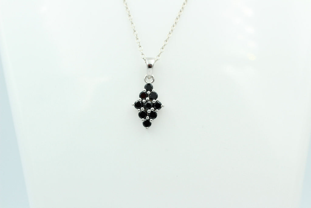 1,75 Carat schwarzer Onyx Anhänger 925 Silber Onyxanhänger