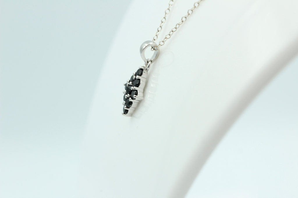 1,75 Carat schwarzer Onyx Anhänger 925 Silber Onyxanhänger