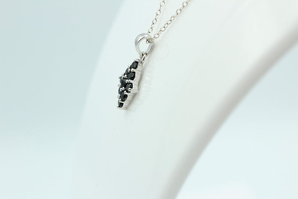 1,75 Carat schwarzer Onyx Anhänger 925 Silber Onyxanhänger
