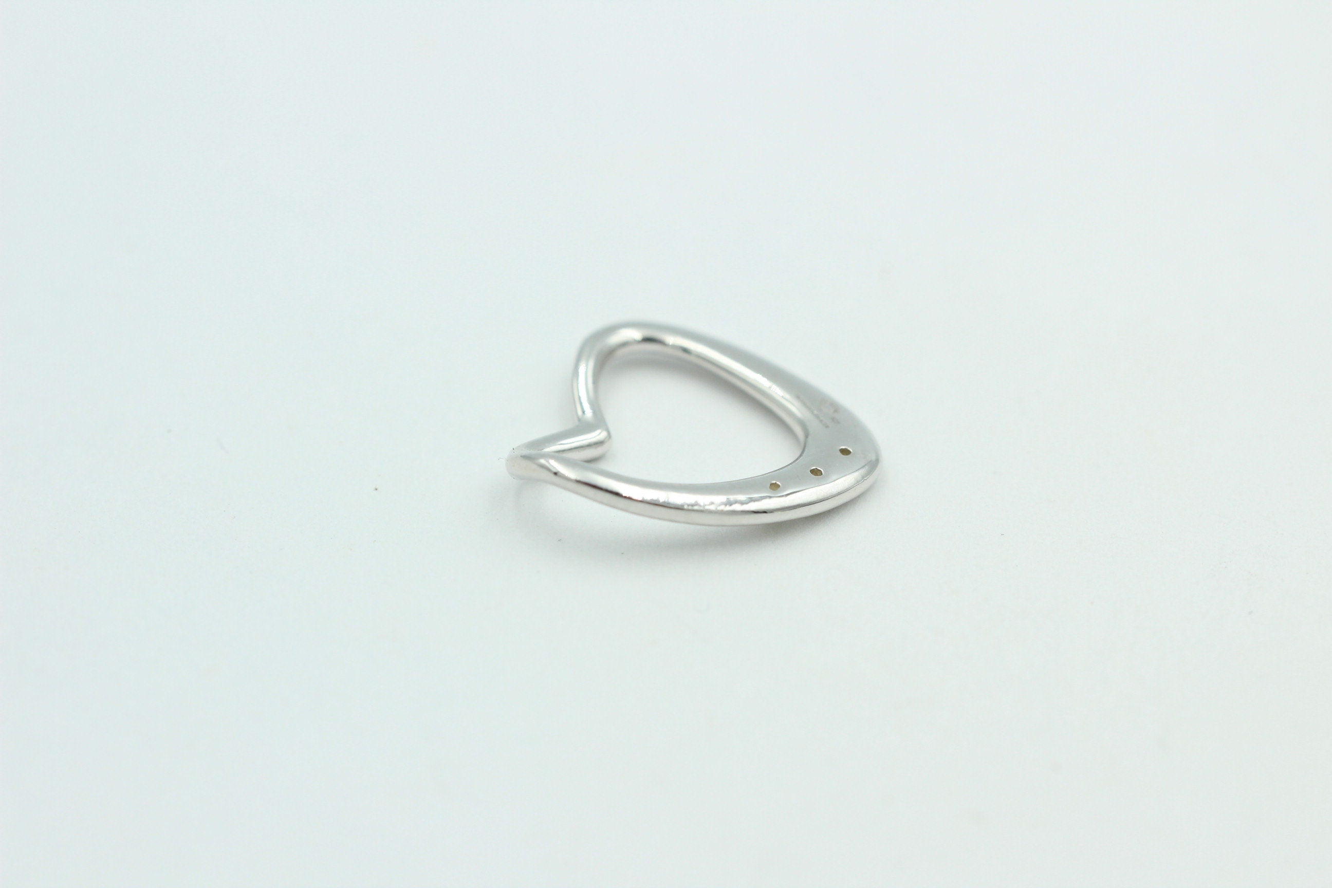 Edler 0,03 Carat gelber Diamant Herzanhänger 925 Silber Herz Collier Kette