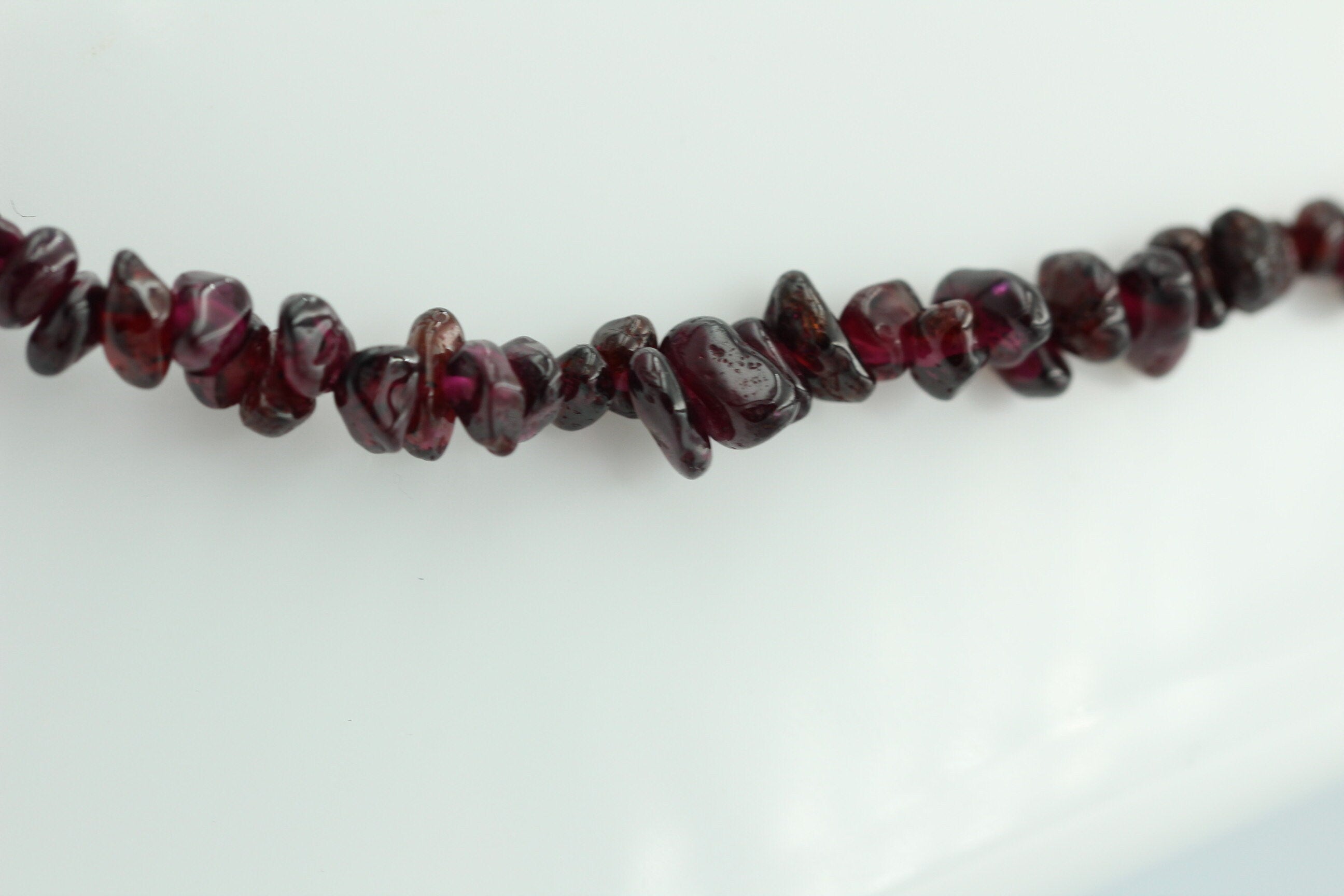 38 Carat Rhodolith Collier Kette Splitterkette 925 Sterling Silber Edelstein