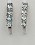 Edle 1,9 Carat Blautopas Ohrstecker 925 Silber himmelblauer Topas Ohrschmuck Top