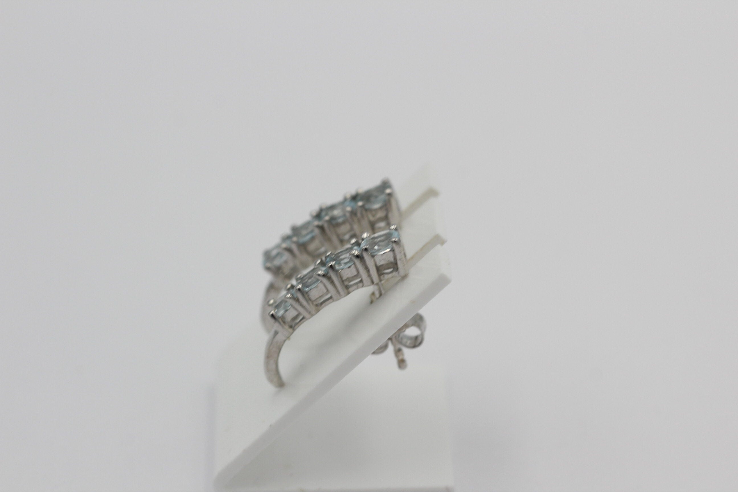 Edle 1,9 Carat Blautopas Ohrstecker 925 Silber himmelblauer Topas Ohrschmuck Top