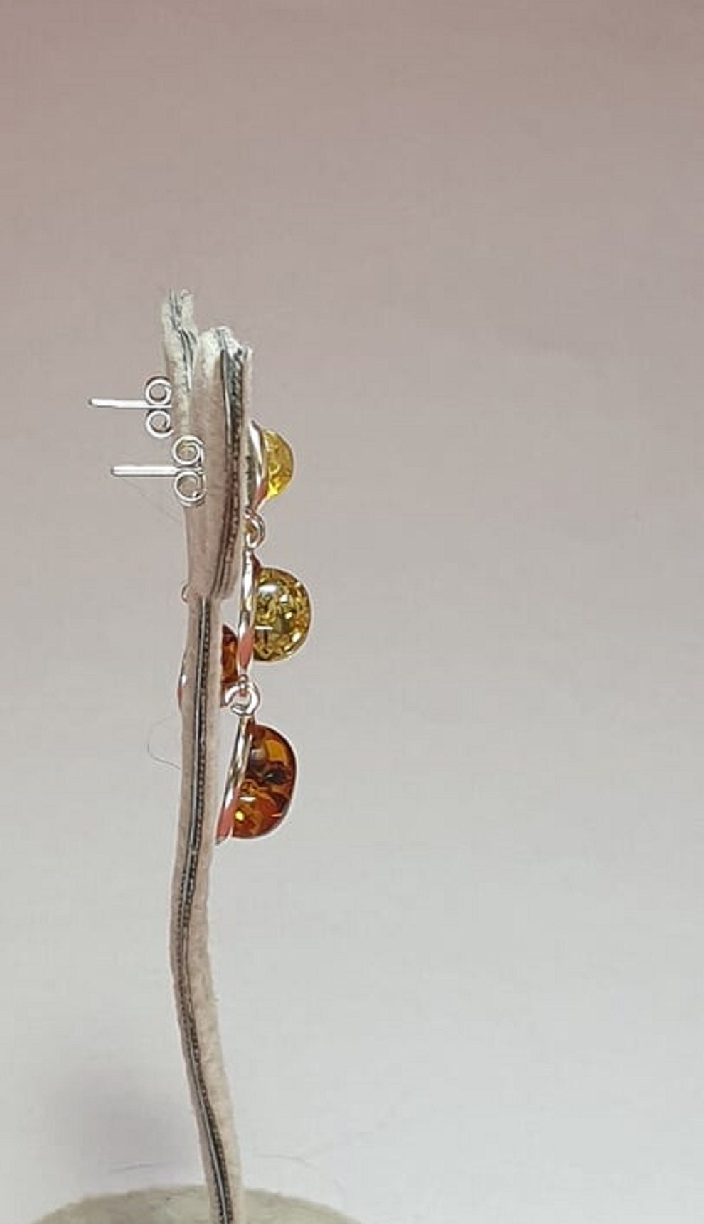 Edle dreifarbige Bernstein Ohrstecker 925 Silber Bernstein aus Litauen top Edel