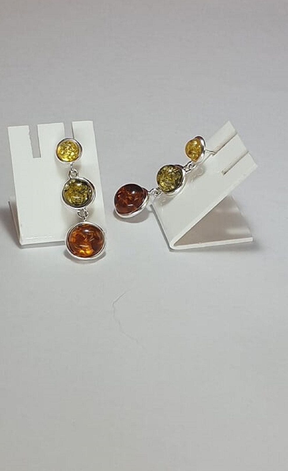 Edle dreifarbige Bernstein Ohrstecker 925 Silber Bernstein aus Litauen top Edel