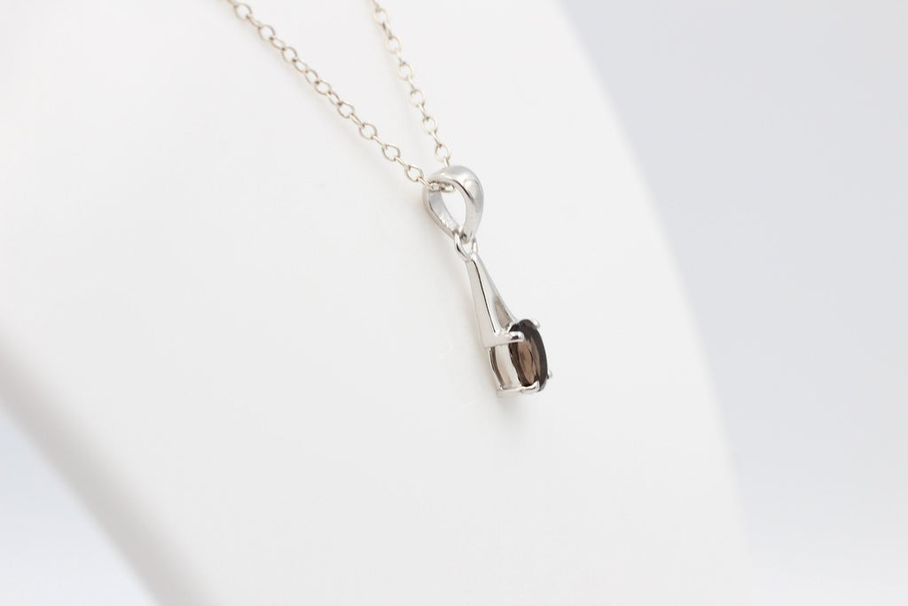 0,72  Carat Rauchquarz Anhänger 925 Silber Rauchtopas topas