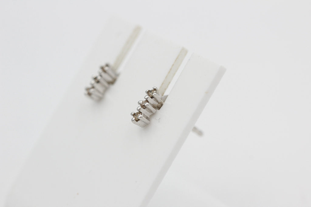Edle 0,05 Carat champangner Diamant Ohrstecker 925 Silber Diamantohrstecker Top