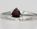 Edler 1,15 Carat Granat Ring 925 Silber Fingerring blutrot Grosse 58 / 8 /18,5