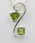 Edler 1,3 Carat Peridot Design Anhänger 925 Silber  Olivin Schmuck