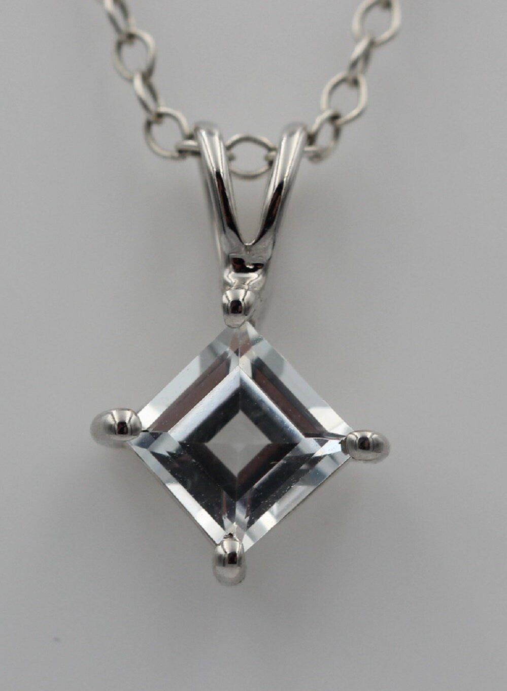 1 Carat Weißtopas Anhänger 925 Silber  weißer Topas Topasschmuck