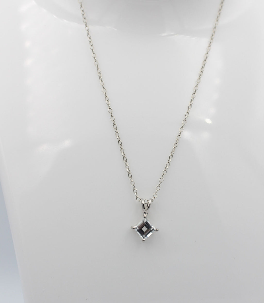 1 Carat Weißtopas Anhänger 925 Silber  weißer Topas Topasschmuck