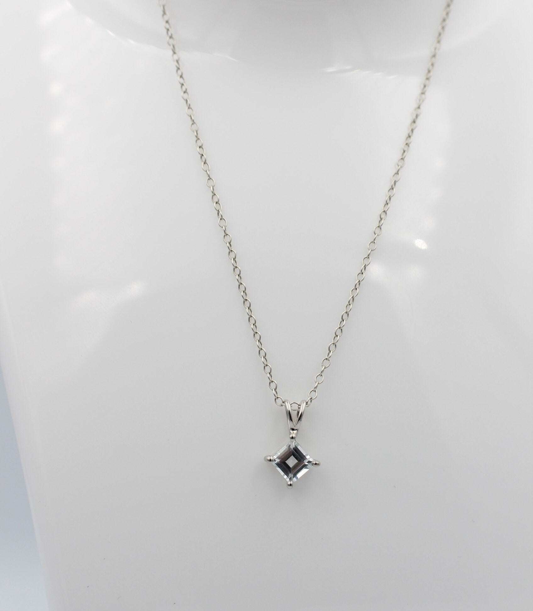 1 Carat Weißtopas Anhänger 925 Silber  weißer Topas Topasschmuck