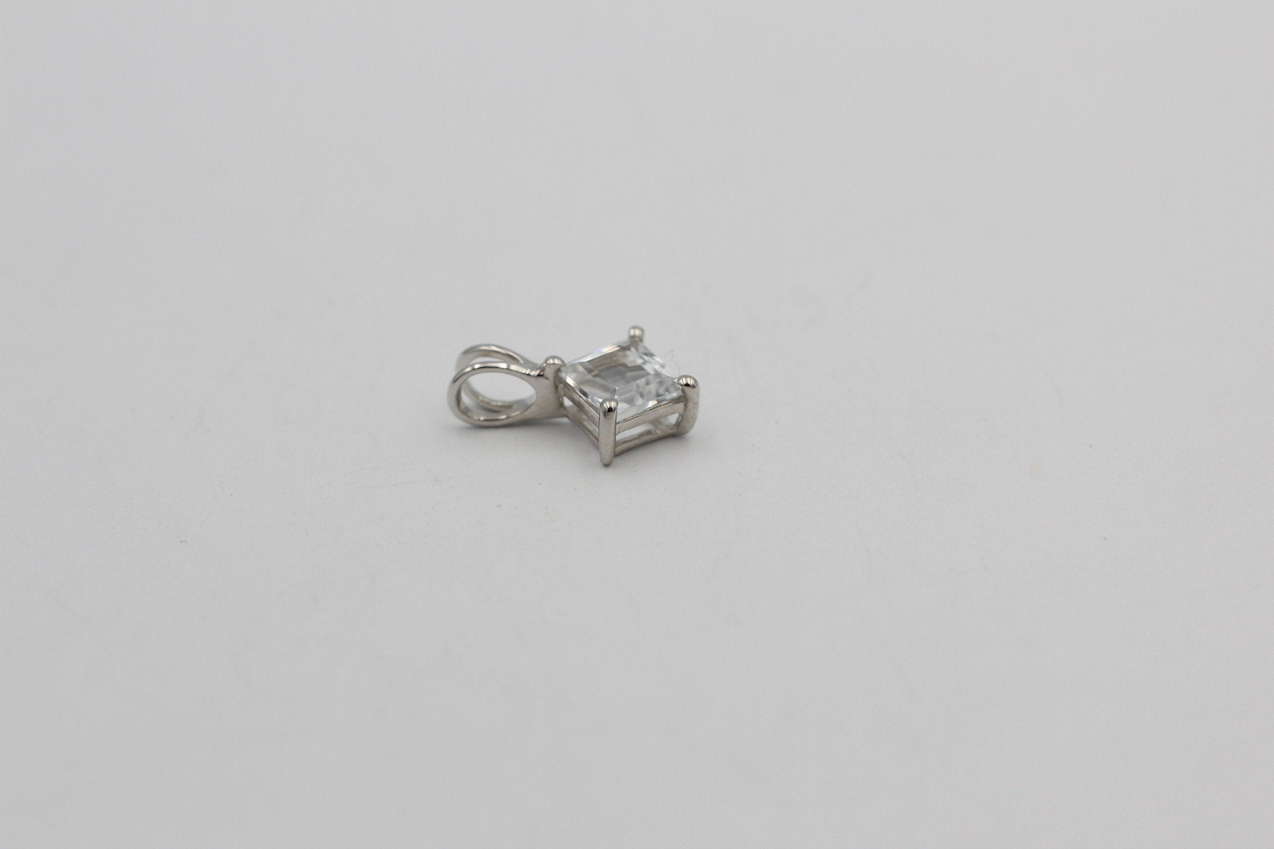 1 Carat Weißtopas Anhänger 925 Silber  weißer Topas Topasschmuck