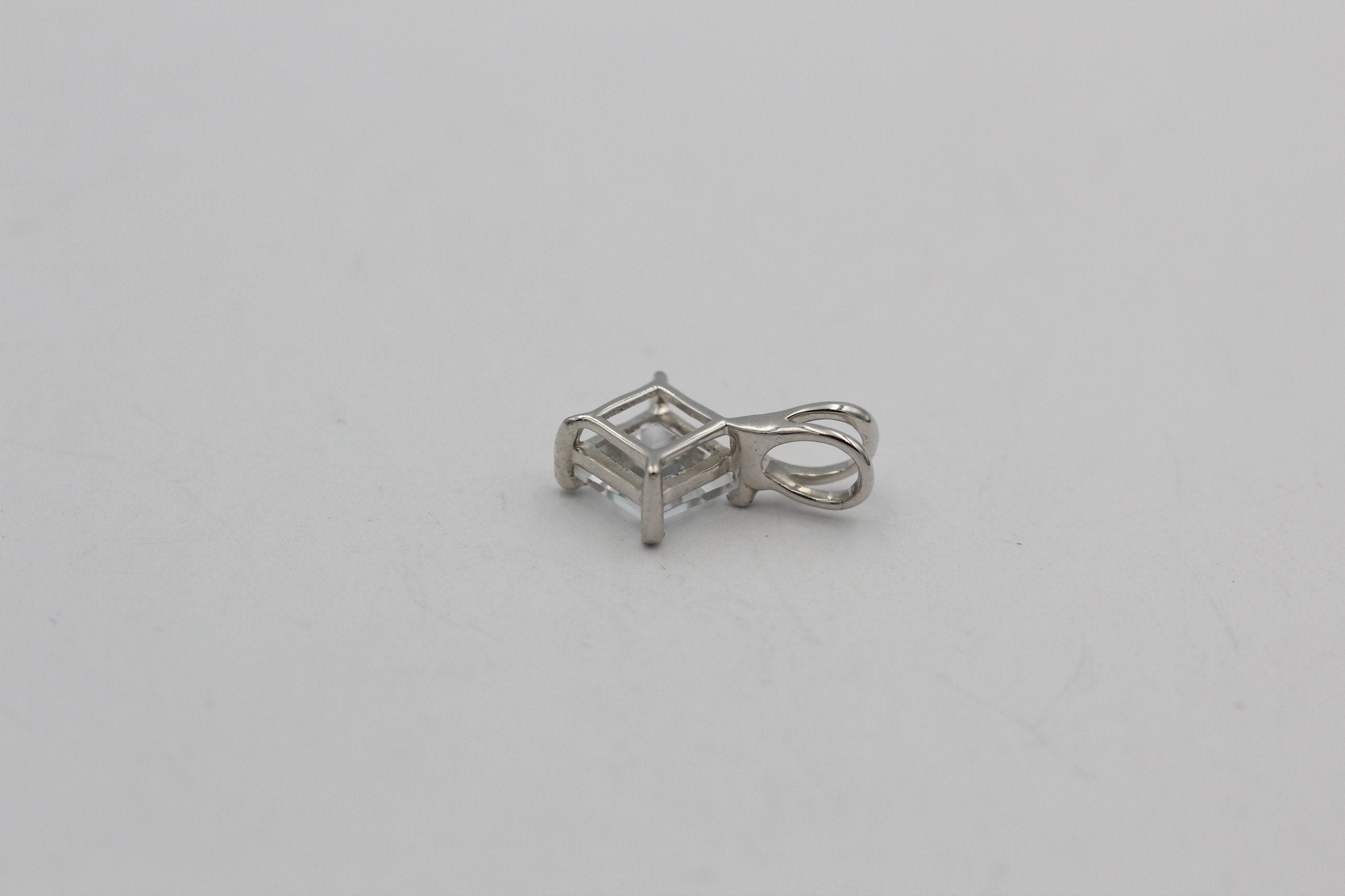 1 Carat Weißtopas Anhänger 925 Silber  weißer Topas Topasschmuck