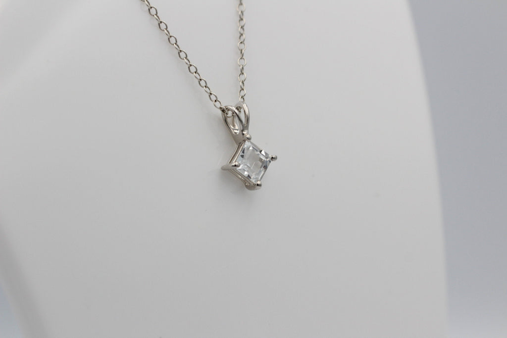 1 Carat Weißtopas Anhänger 925 Silber  weißer Topas Topasschmuck