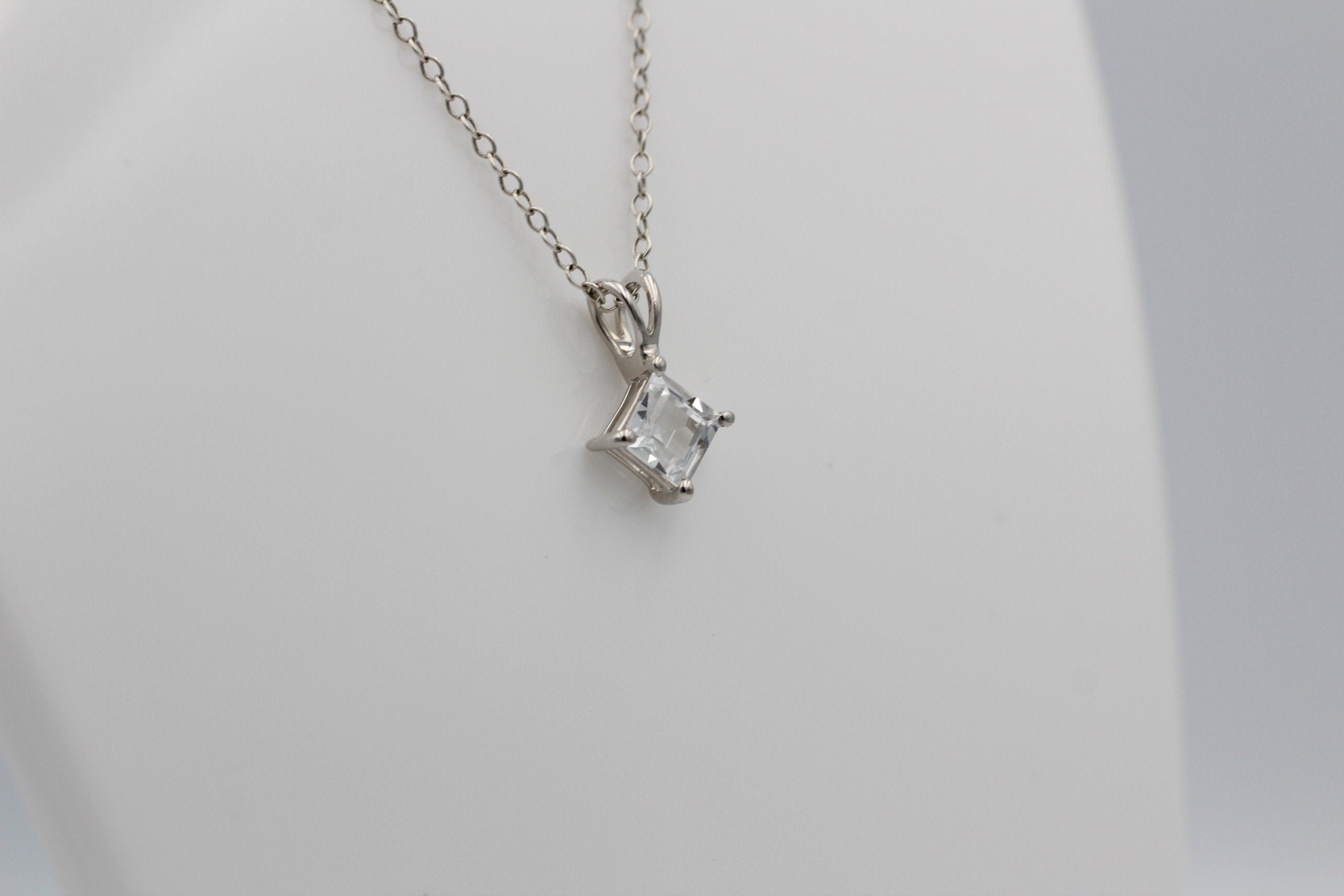 1 Carat Weißtopas Anhänger 925 Silber  weißer Topas Topasschmuck
