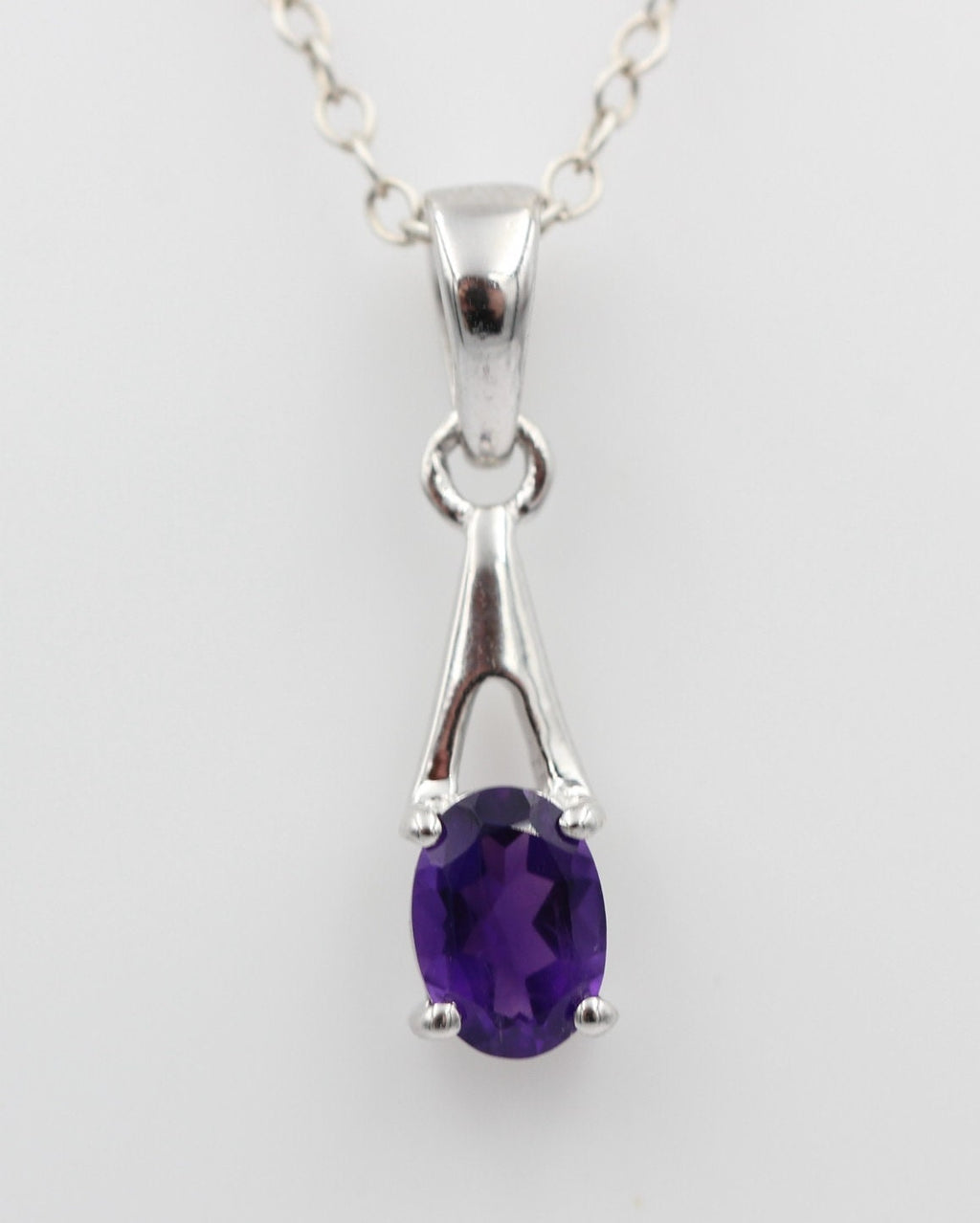 0,72  Carat afrikanischer Amethyst Anhänger 925 Silber  Edelstein