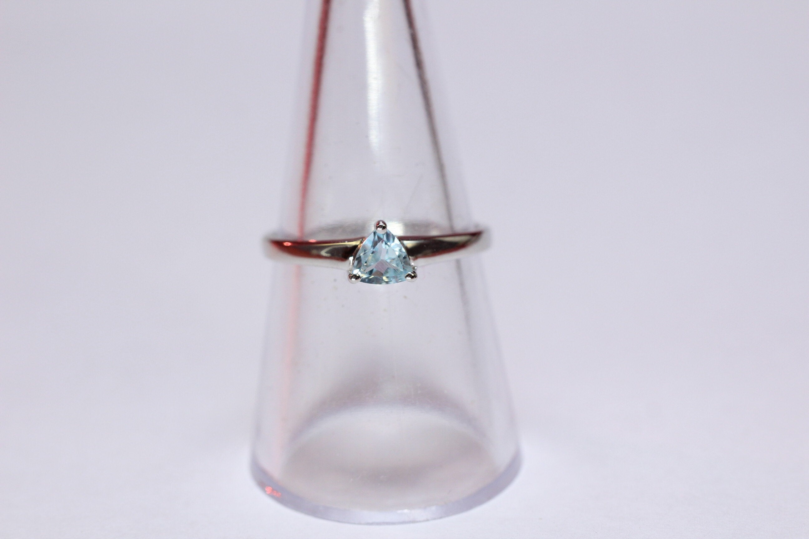 Edler 1,15 Carat Blautopas Ring 925 Silber Fingerring sky blue Grasse 6 / 16,5 /51,9