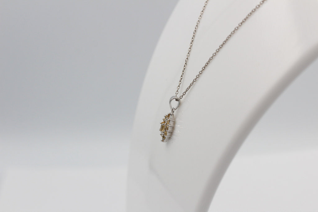 0,60 Carat Citrin Anhänger 925 Silber goldgelber Edesltein Top