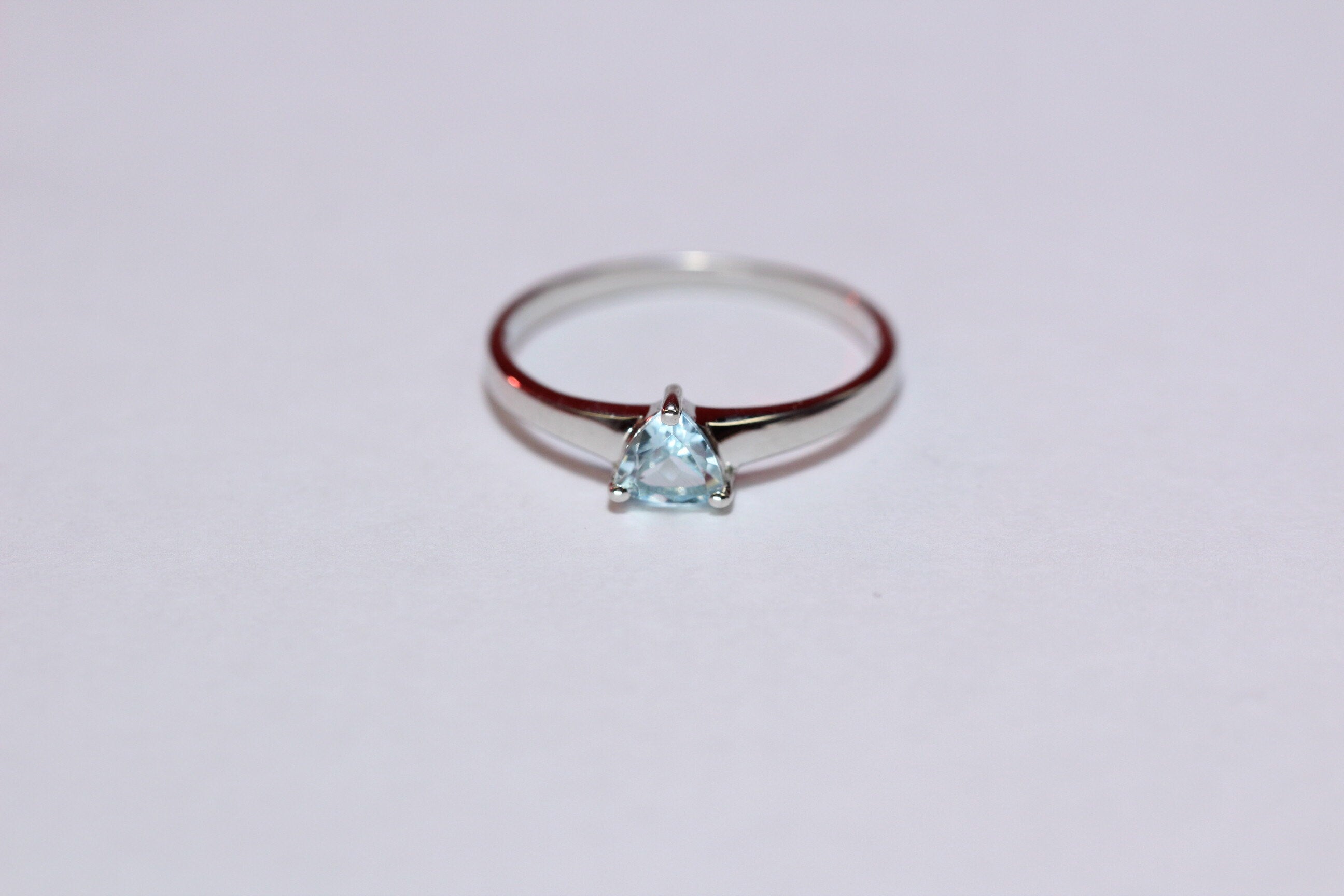 Edler 1,15 Carat Blautopas Ring 925 Silber Fingerring sky blue Grasse 6 / 16,5 /51,9