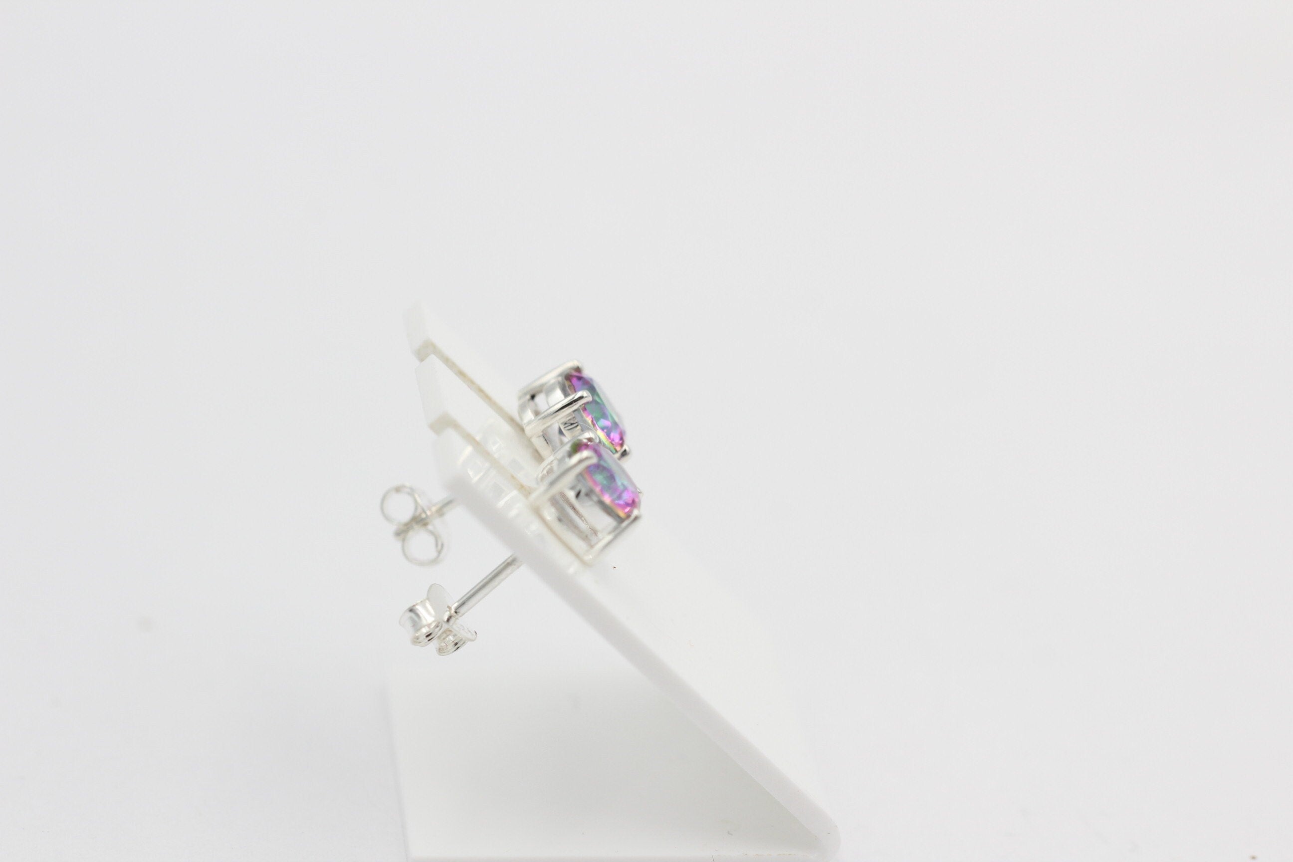 1,85 Carat Mystik Topas Ohrstecker 925 Silber mystischer Topas Unisex Top Edel