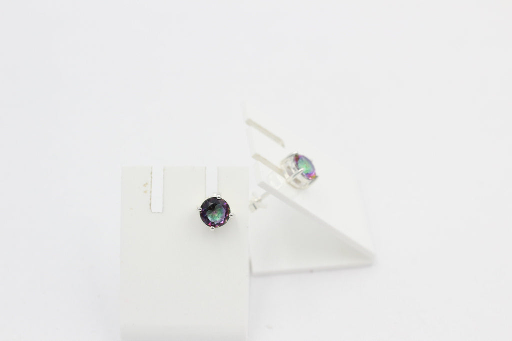 1,85 Carat Mystik Topas Ohrstecker 925 Silber mystischer Topas Unisex Top Edel