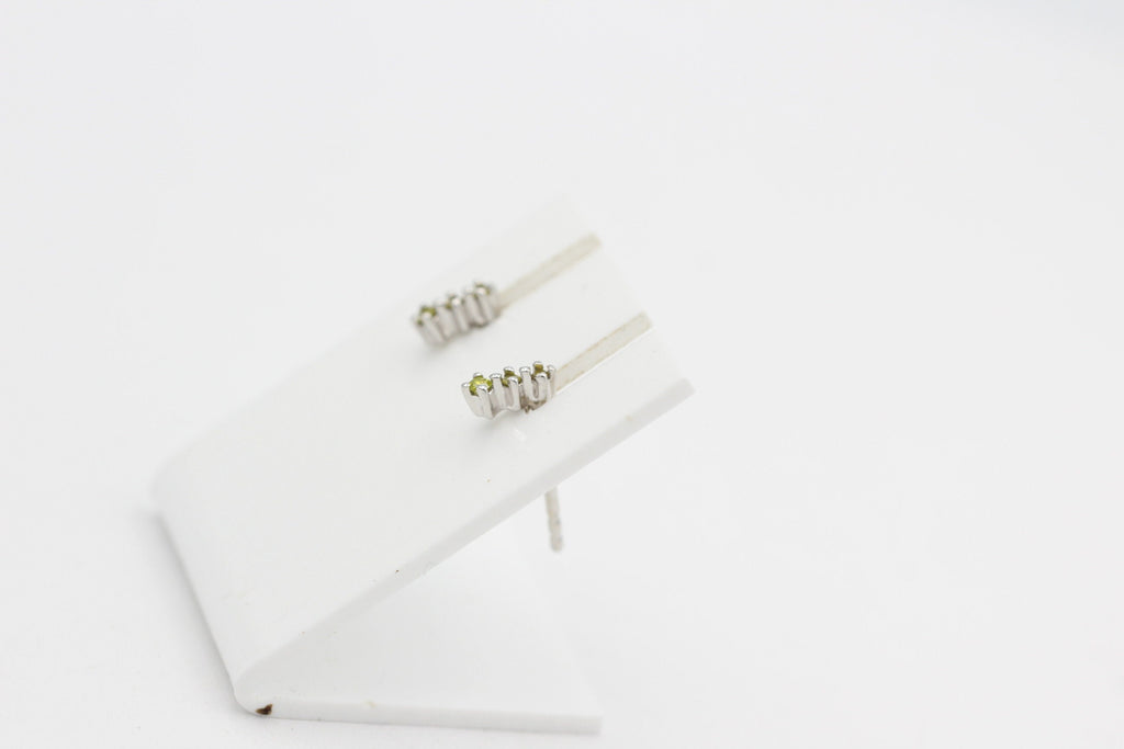 Edle 0,05 Carat gelber  Diamant Ohrstecker 925 Silber Diamantohrstecker Top