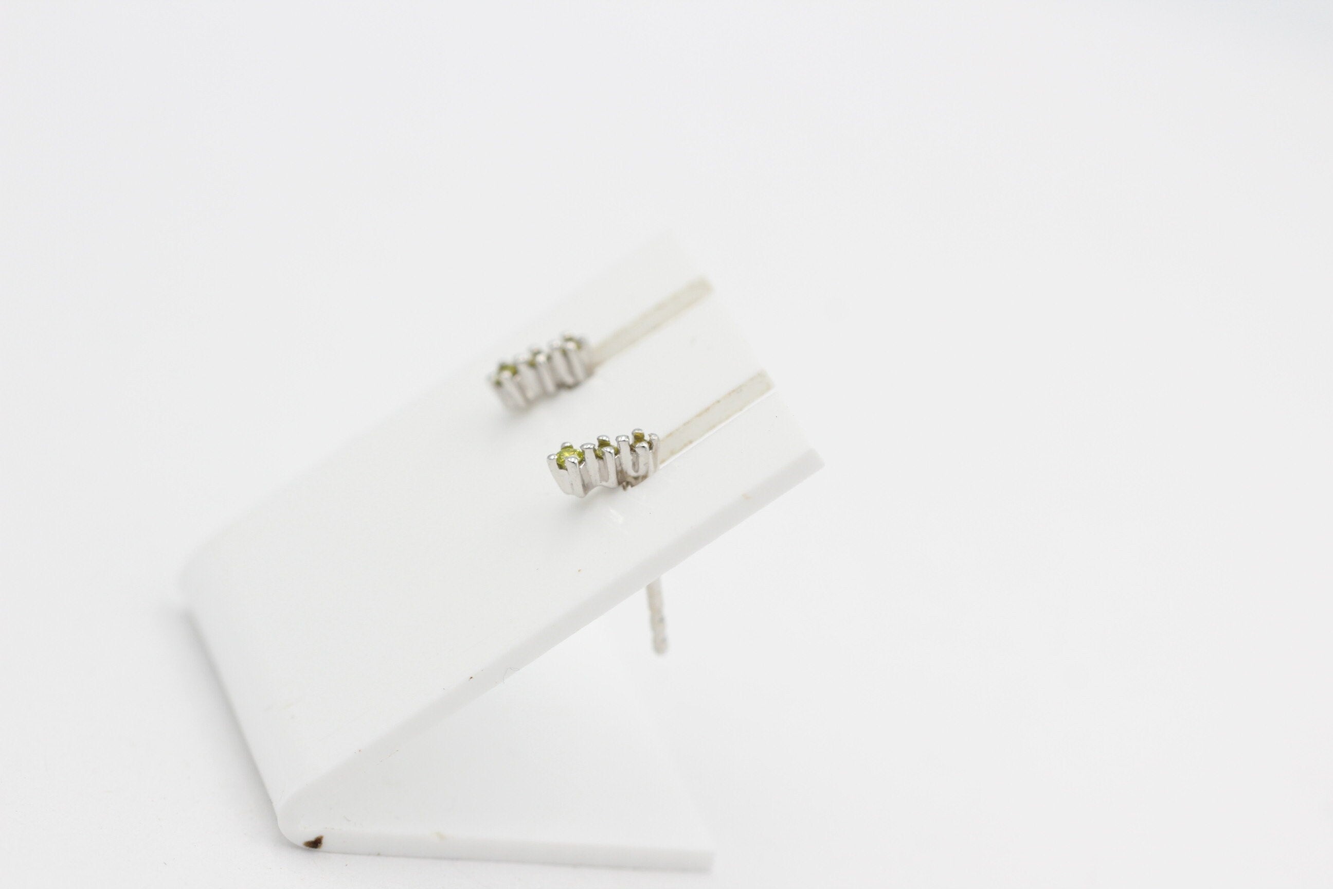Edle 0,05 Carat gelber  Diamant Ohrstecker 925 Silber Diamantohrstecker Top