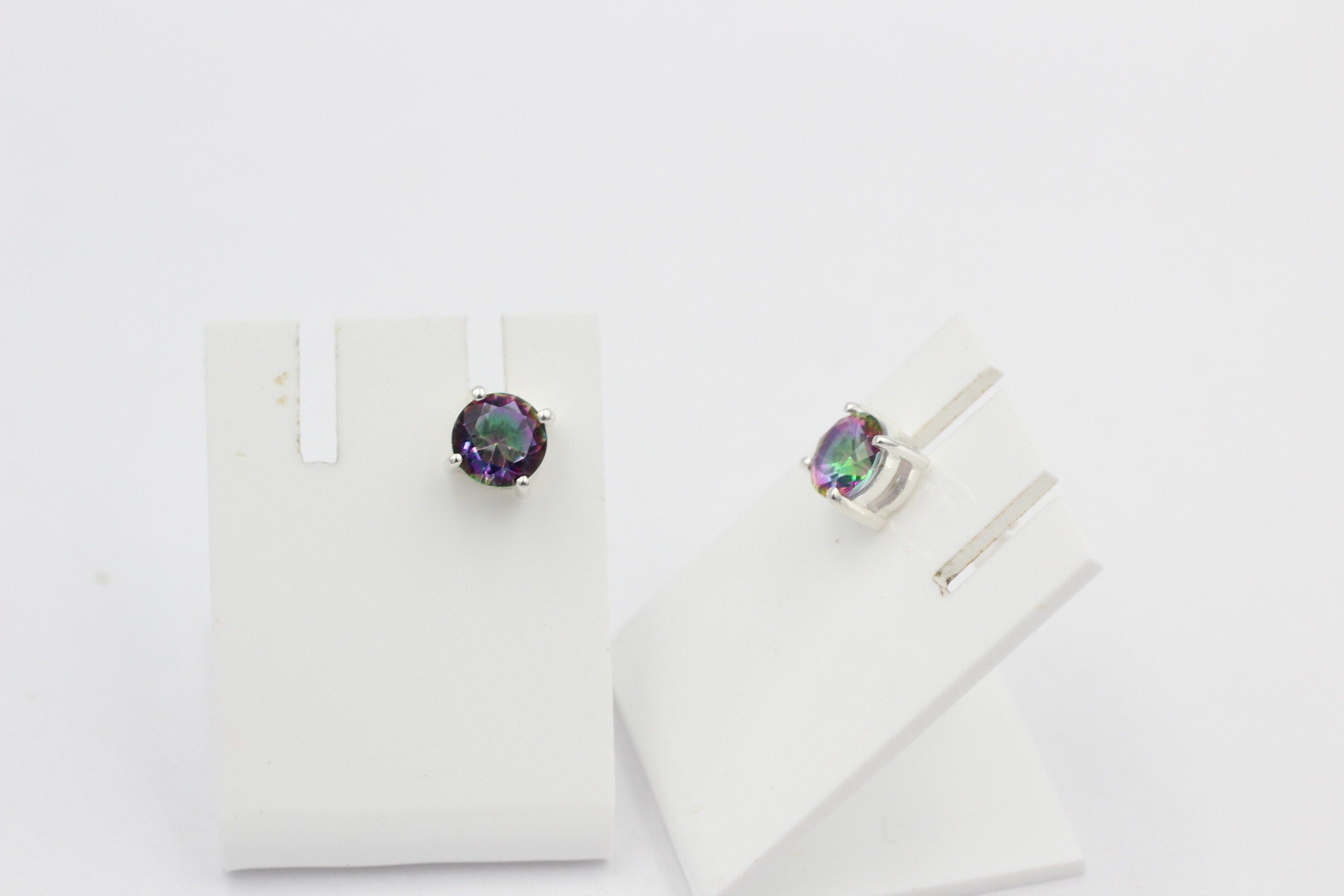 1,85 Carat Mystik Topas Ohrstecker 925 Silber mystischer Topas Unisex Top Edel