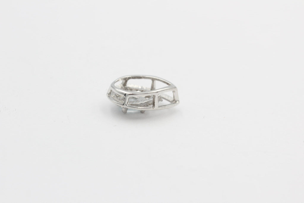 Edler 0,51 Carat Aquamarin Anhänger 925 Silber  wunderschöner Edelstein