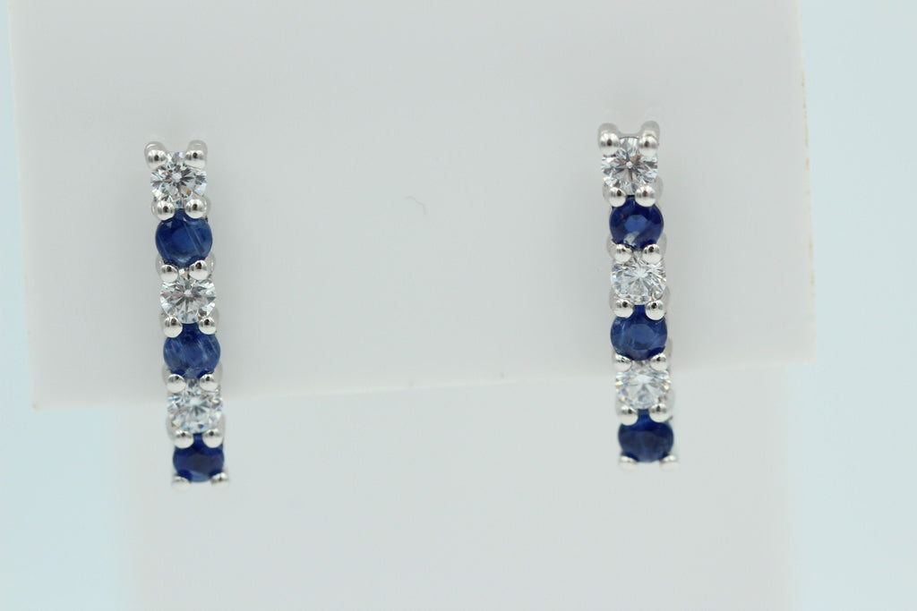 Edle 1,1 Carat seltener blauer Kyanit Ohrschmuck 925 Silber Kyanit  mit Zirkonia