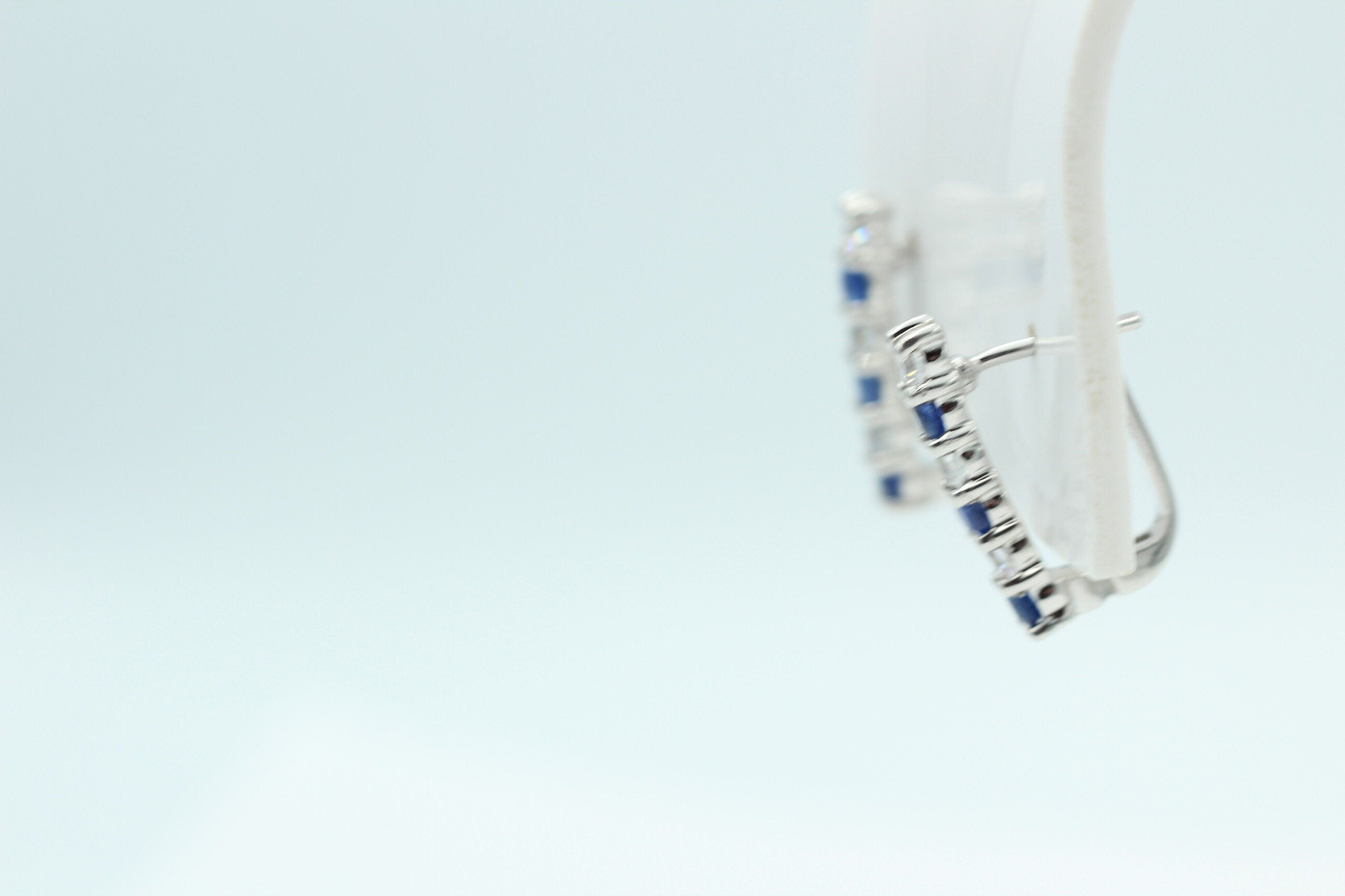 Edle 1,1 Carat seltener blauer Kyanit Ohrschmuck 925 Silber Kyanit  mit Zirkonia
