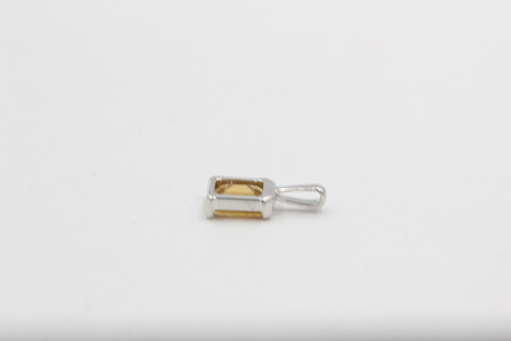 Edler 3,50 Carat Citrin Anhänger 925 Silber  goldgelber Edelstein
