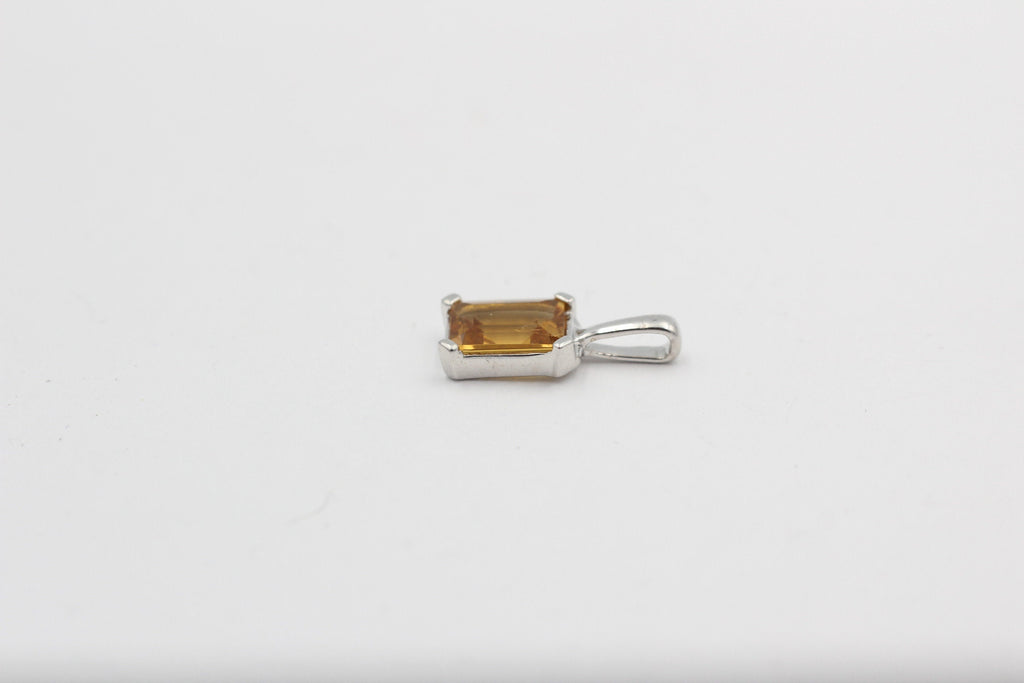 Edler 3,50 Carat Citrin Anhänger 925 Silber  goldgelber Edelstein