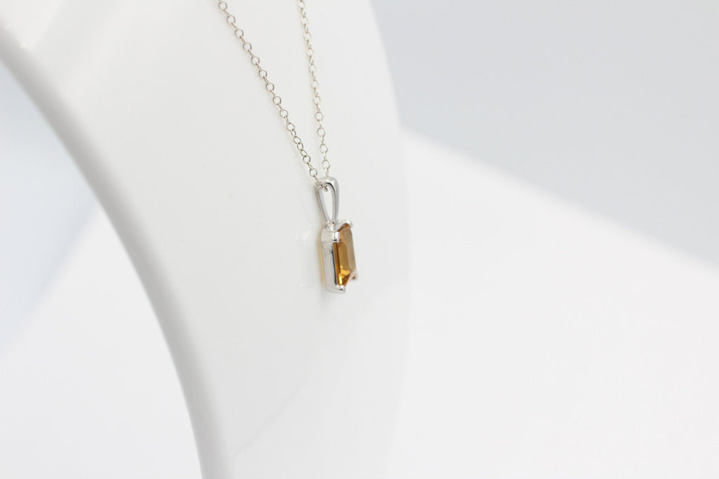 Edler 3,50 Carat Citrin Anhänger 925 Silber  goldgelber Edelstein