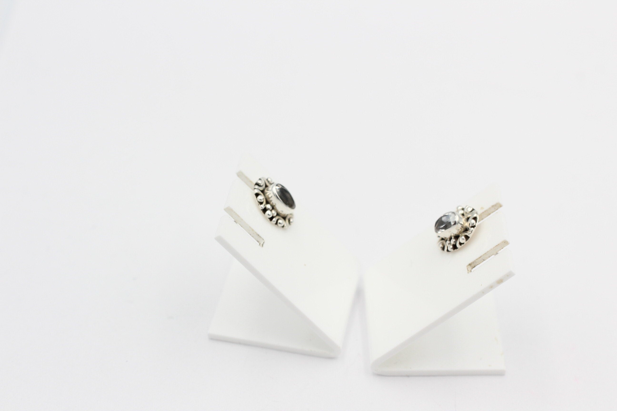 Edle 1,0 Carat Weitopas Ohrstecker 925 Silber Edelstein Ohrstecker Top Top