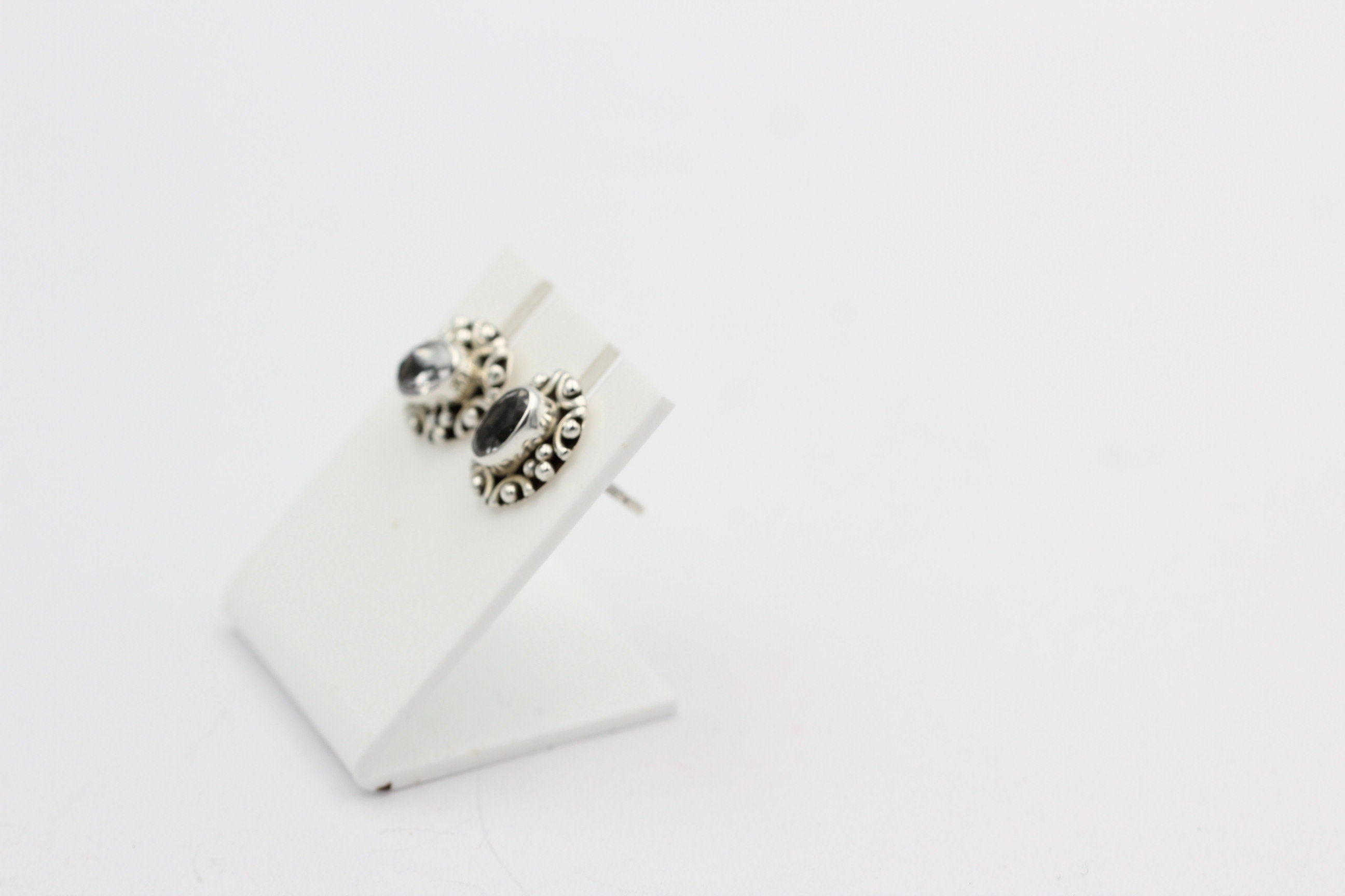 Edle 1,0 Carat Weitopas Ohrstecker 925 Silber Edelstein Ohrstecker Top Top