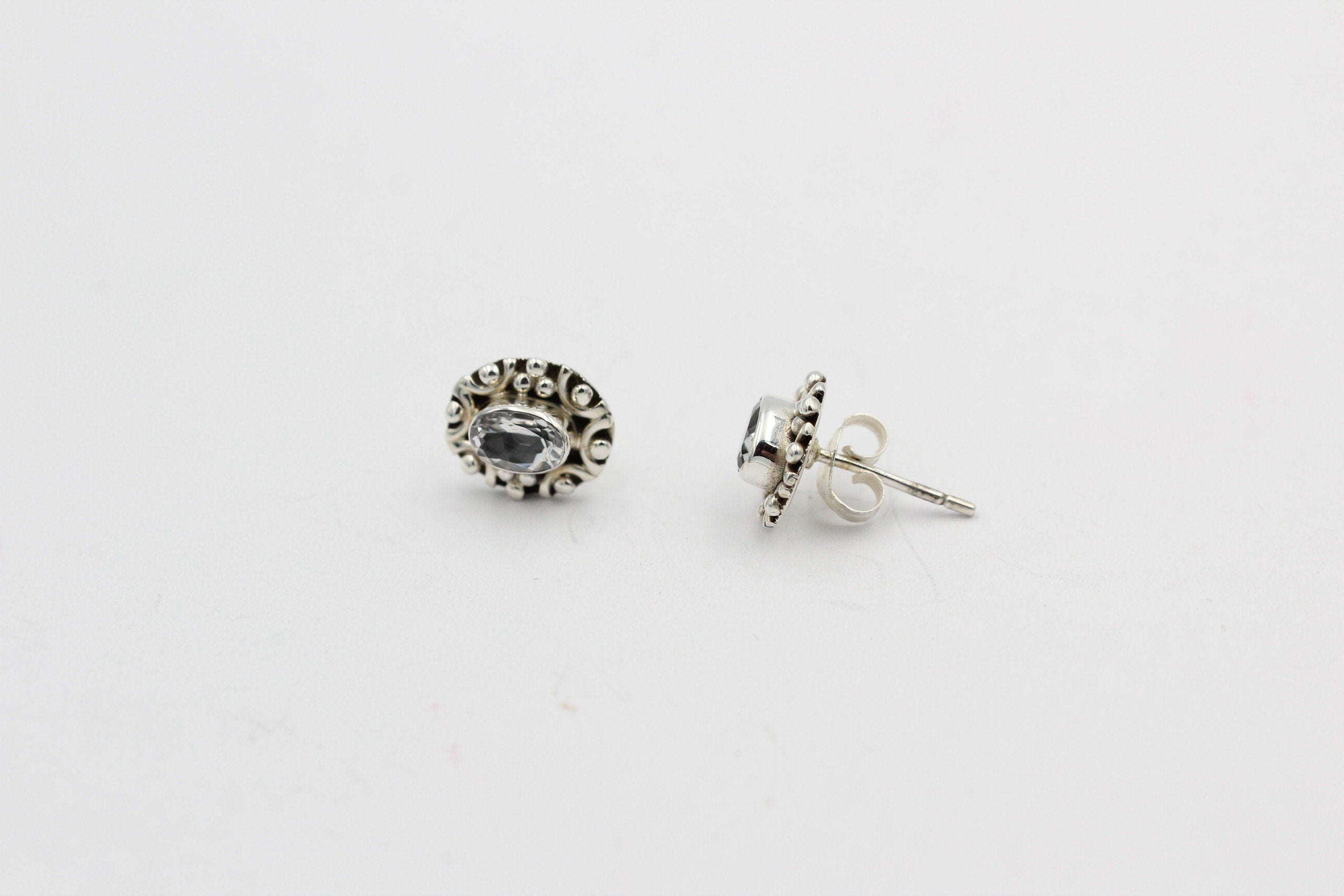 Edle 1,0 Carat Weitopas Ohrstecker 925 Silber Edelstein Ohrstecker Top Top