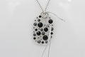 Collier Bubble mit Swarovski-Elements Jet mit 925 Silber Kette
