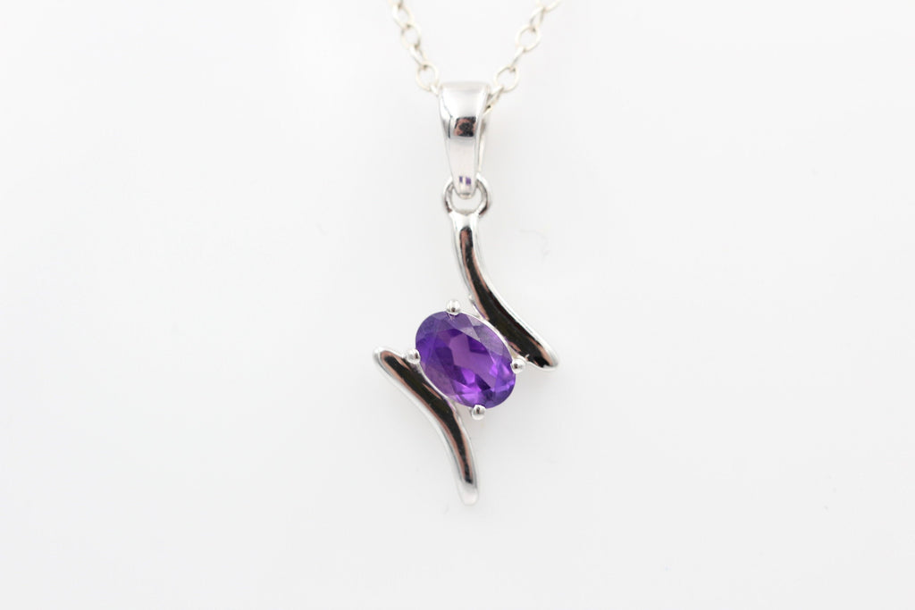 0,72 Carat afrikanischer Amethyst Anhänger 925 Silber aus Afrika