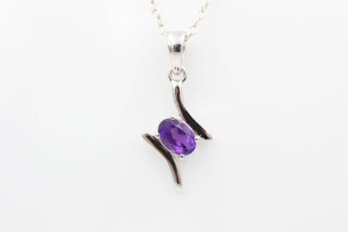 0,72 Carat afrikanischer Amethyst Anhänger 925 Silber aus Afrika