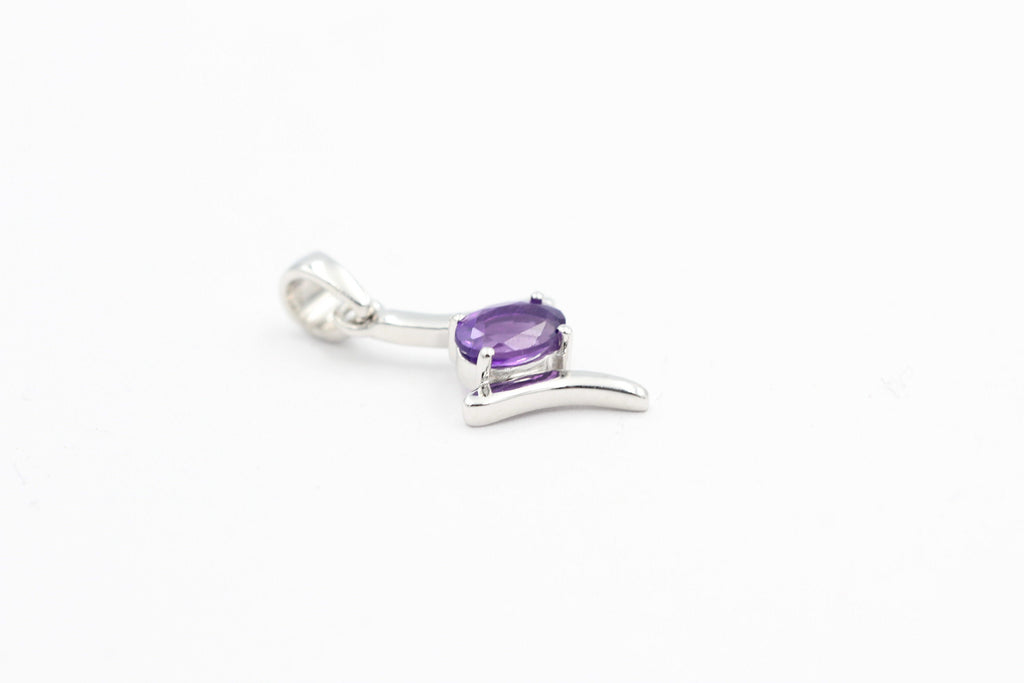 0,72 Carat afrikanischer Amethyst Anhänger 925 Silber aus Afrika
